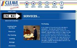 Cleave Removals website screenshot